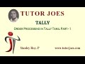 Order processing in Tally Part-1  Tamil