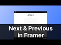 How to Add Previous and Next Links to Your CMS in Framer