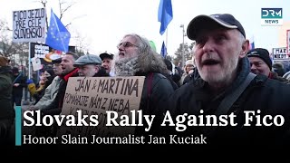 Slovaks Protest Against Fico, Honor Journalist Jan Kuciak | DRM News | AM14