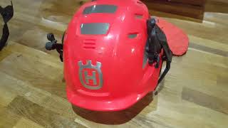 Husqvarna Forest Helmet..Cheap Plastic