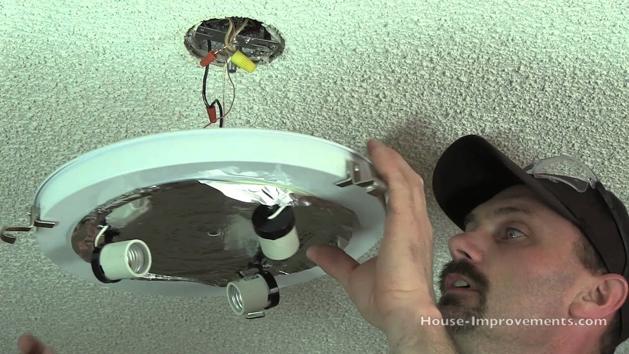 How To Replace A Ceiling Light Fixture Youtube
