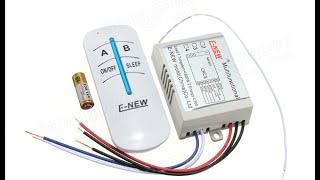 AC 220V To 240V 2 Channels Lamp Wireless Remote Control Switch