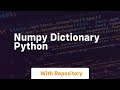 numpy dictionary python