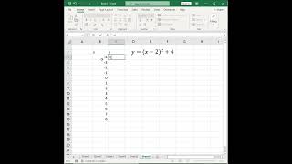 How to Graph Quadratic Equation in Excel? 💥 🔥☀️#shorts