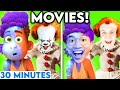 MOVIES WITH ZERO BUDGET! (LUCA, PENNYWISE, PAW PATROL, & MORE!) *30 MINUTE LANKYBOX COMPILATION*