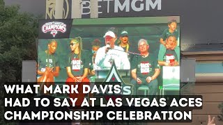 Mark Davis Of Vegas Aces Shares Epic Moments From 2023 Championship Celebration At T-Mobile Arena!