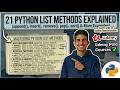 21 Python List Methods Explained | append(), remove(), pop(), sort() & More | Udemy Paid Courses ✅