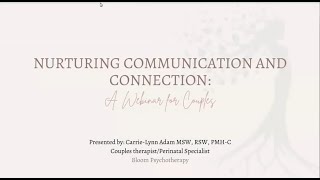 Nurturing Communication Masterclass