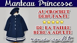 Comment faire un manteau, veste toutes tailles du bébé à femme adulte au CROCHET pas à pas diy tuto