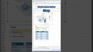 Excel Map Chart Trick You Didn’t Know! 💡 | State-wise Sales