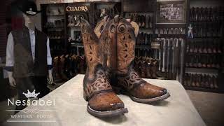 botas cuadra avestruz