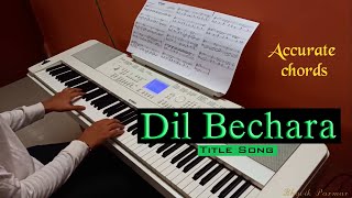 Dil Bechara Title Song | Solo Piano