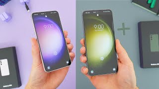 Samsung Galaxy S23 & S23 Plus Unboxing and Comparison! (Lavender + Green)
