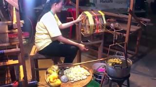 Cambodia Silk fiber Process Khmer traditional silk process