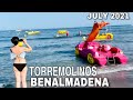 TORREMOLINOS TO BENALMADENA, SPAIN - BEACH WALK IN JULY 2021, Málaga, Costa Del Sol🌞 Spania [4K]