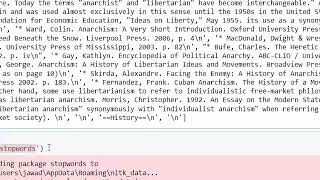 Data Preprocessing of Wikipedia Articles using NLTK in Python