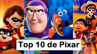LAS 10 PELÍCULAS MAS TAQUILLERAS DE PIXAR. Toy Story, Los Increíbles, Buscando a Nemo y Dory, Up.