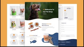 Create A Responsive Pet Service Shop Website Design Template Using HTML CSS / SASS \u0026 JavaScript