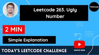 Leetcode 263. Ugly Number Hindi