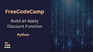 Build an Apply Discount Function - FCC Python Course