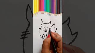 Cute cat /easy and simple Drawing/How to Draw /Drawing tutorial/540