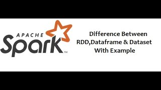 Apache Spark Difference Between RDD,Dataframe & Dataset with syntax