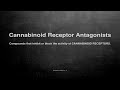 medical vocabulary what does cannabinoid receptor antagonists mean