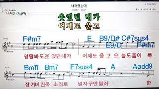 내꺼였는데/2AM💋노래방, 가라오케,코드 큰 악보, 반주, 가사, , 💖Karaoke, Sheet Music, Chord, MR