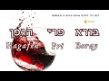 hebrew prayers blessing before drinking wine or grape juice