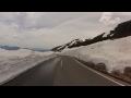 wall of snow along mt. norikura mountain road in japan.