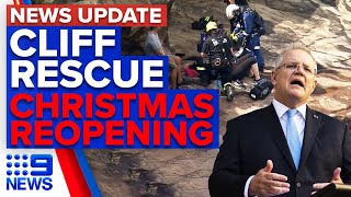 Woman falls off cliff, Australia confident to be open by Christmas | 9 News Australia