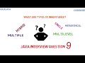 What are types of inheritance | Inheritance in java | Java Tutorial | Ask Java | Code Bode
