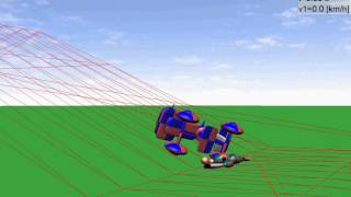 ATV Rollover Simulation Case 4 Quad and ROPS unrestrained rider