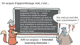 Les acquis d'apprentissage visés (AAV) et pourquoi les définir ?