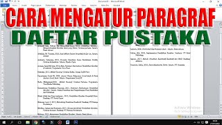 cara mengatur paragraf daftar pustaka