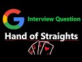 Hand of Straights - Leetcode 846 - Python