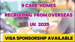 THESE CARE HOMES ARE CURRENTLY RECRUITING LICENSED UK EMPLOYERS