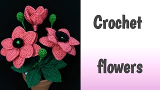 how to crochet flowers step by step || Crochet flower || creative couple channel