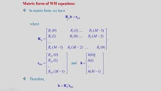 FIR Wiener filter #swayamprabha #ch19