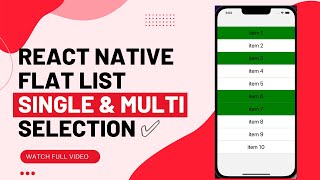 React Native Flatlist Selection ✅ | Single | Multi |Easy Explanation 🔥| Hindi | Engineer Codewala