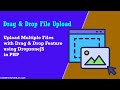 Drag and Drop File Upload with DropzoneJS using PHP