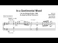 Michel Petrucciani - In a Sentimental Mood - Piano solo transcription