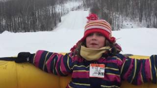 Mes glissades sur tubes au Sommet Saint-Sauveur, versant Avila