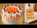 Orange Cake | Orange Sponge Cake | Orange Cake With Special Orange Filling | Manjaris Recipe