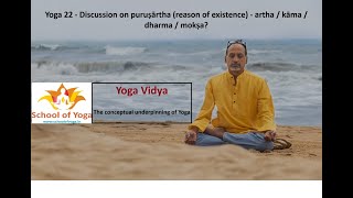 Yoga 22 - Discussion on puruṣārtha (reason of existence) - artha / kāma / dharma / mokṣa?