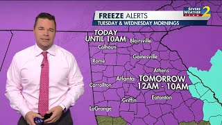 Freeze Warning for parts of north Georgia, highs in the mid 50s | WSB-TV