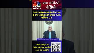 RBI | GDP | Monetary Policy | વર્ષ 2024-25 માં અંદાજીત GDP ગ્રોથ રેટ 7.2% રખાયો: Shaktikanta Das