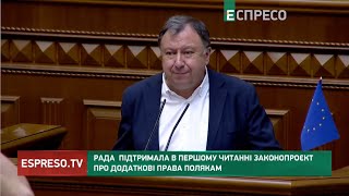 Рада підтримала в першому читанні законопроєкт про додаткові права полякам