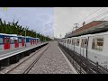 openbve the comparison of sp1900 and m train depart from west ham station