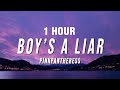 [1 HOUR] PinkPantheress - Boy’s a liar (Lyrics)